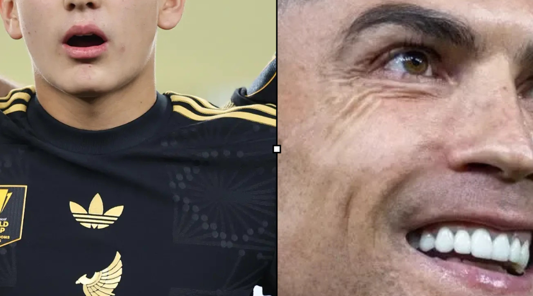 Gilberto Mora y Cristiano Ronaldo durante el mundial 2026 representando la diferencia generacional del torneo